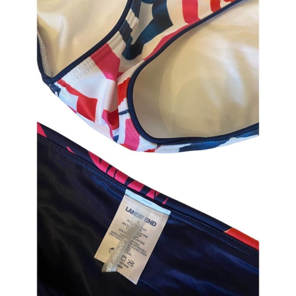 New w tags! Land’s End women’s 4-piece swim set bathing suit size 6 Med bikini - Picture 6 of 8